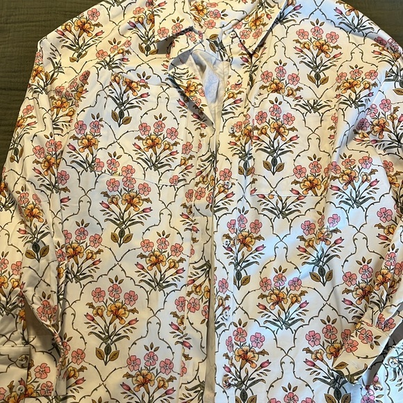 Favorite Daughter the Willow floral button down shirt jacket / shacket - Picture 6 of 8